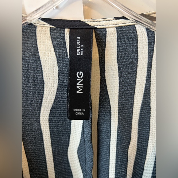 Mango Striped Midi Wrap Dress - Picture 13 of 13